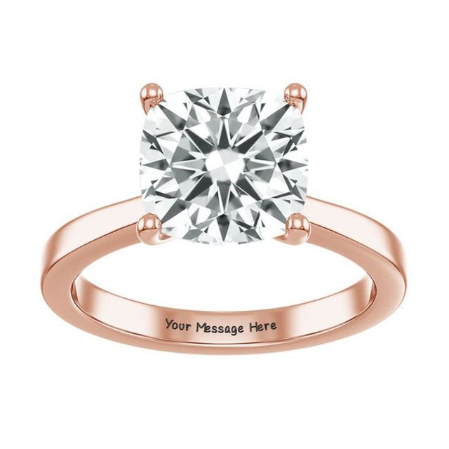 REEDS 2ct Cushion Diamond Solitaire Rose Gold Engagement Ring