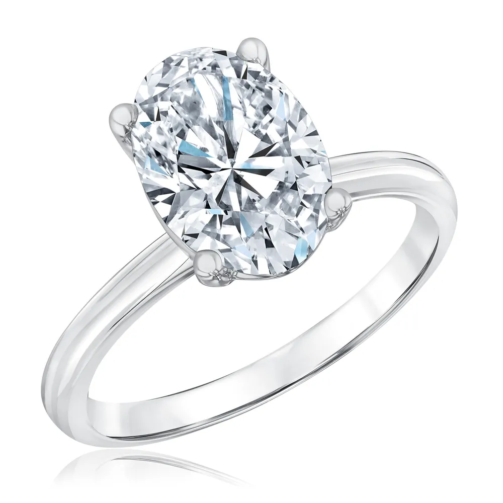 REEDS ECONIC 3ct Oval Lab Grown Diamond Solitaire Engagement Ring