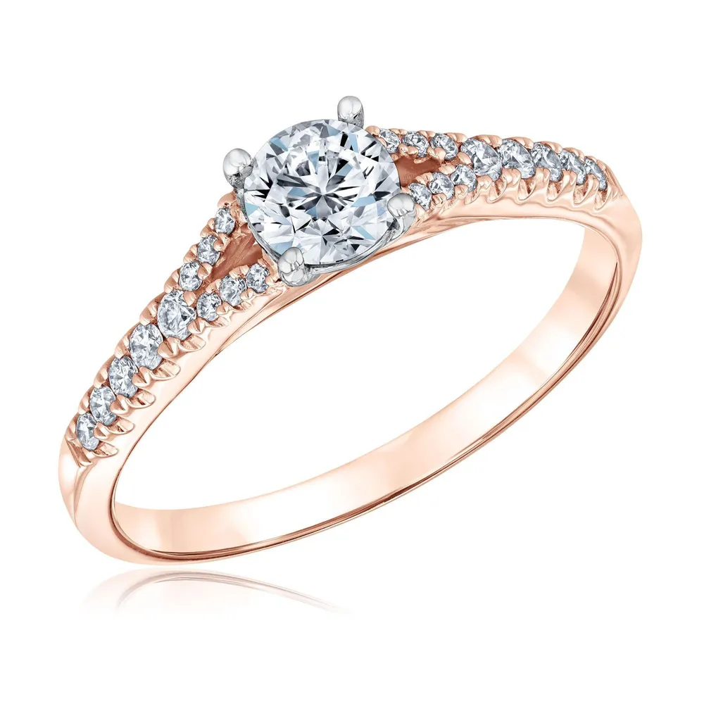 Reeds rose clearance gold engagement ring