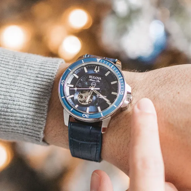 Bulova marine star cheap automatic blue