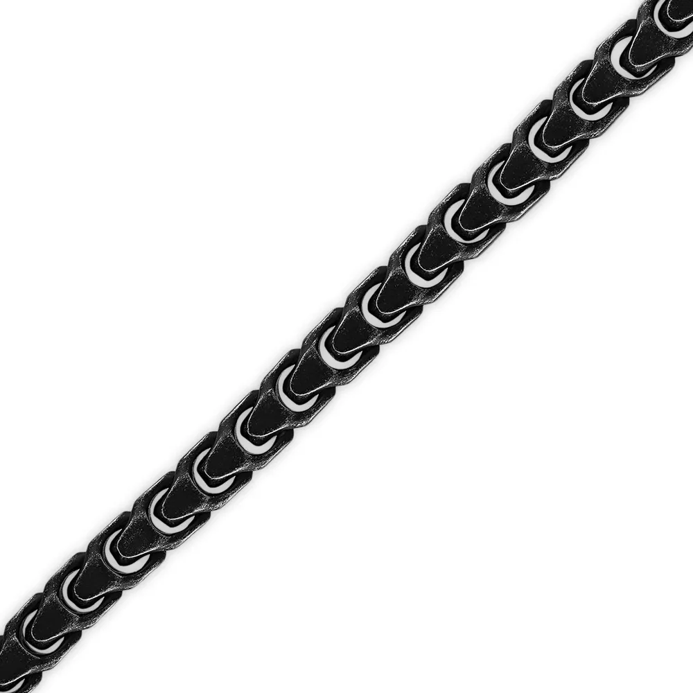 Bulova men's chain top bracelet in stainless steel