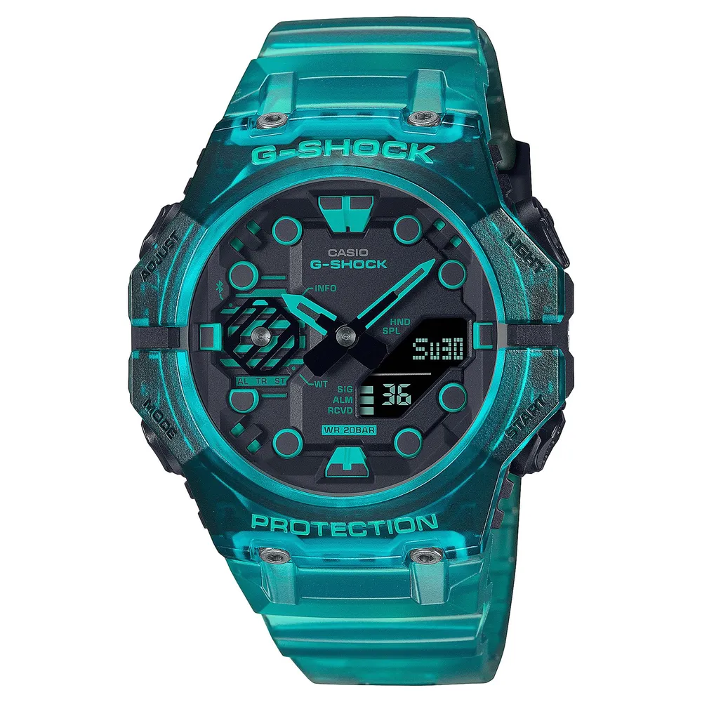 G Shock Casio G Shock Analog Digital Bluetooth Combi Transparent