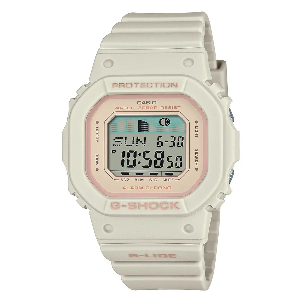 G-Shock Casio G-Shock G-lide Tide Graph White Resin Watch