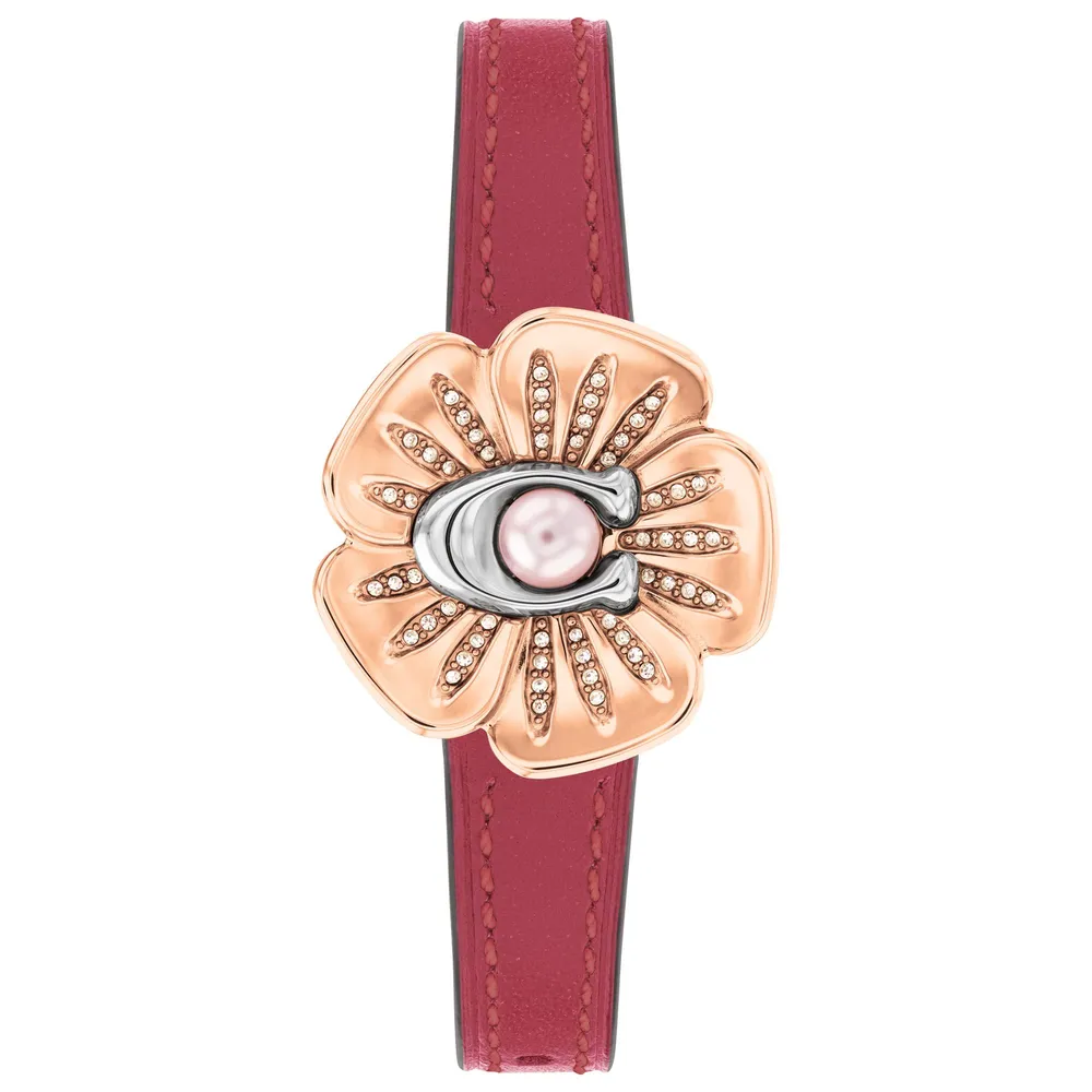 Coach tea rose discount t strap sandal