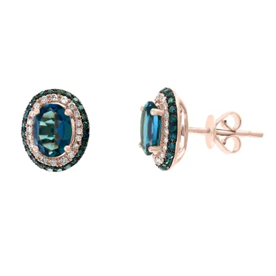 Effy london outlet blue topaz earrings