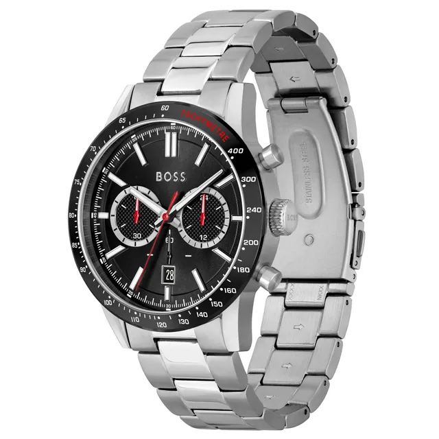 Hugo Boss Allure Chronograph Black Dial Stainless Steel Bracelet