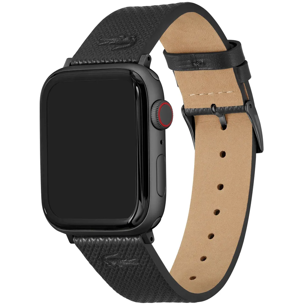 Lacoste Apple Watch Strap Embossed Leather 42mm 44mm Bridge