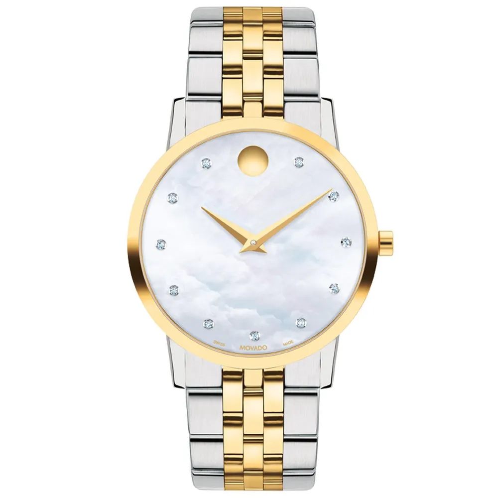 Movado Ladies Movado Museum Classic Mother of Pearl Diamond Dial