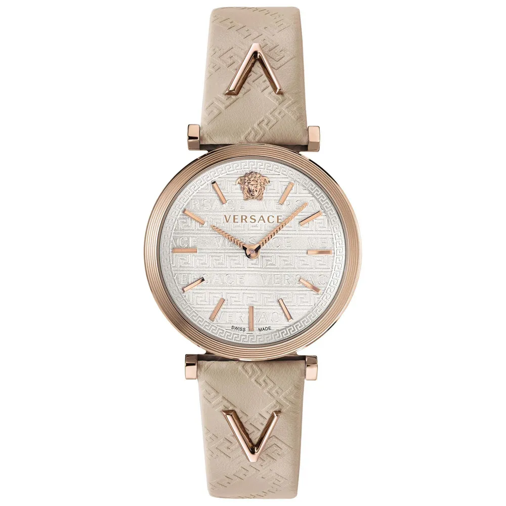 Versace women's leather watch discount