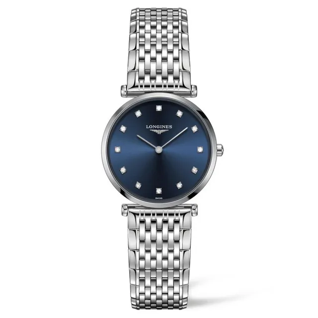 Longines PrimaLuna Moonphase Diamond Accent and Stainless Steel