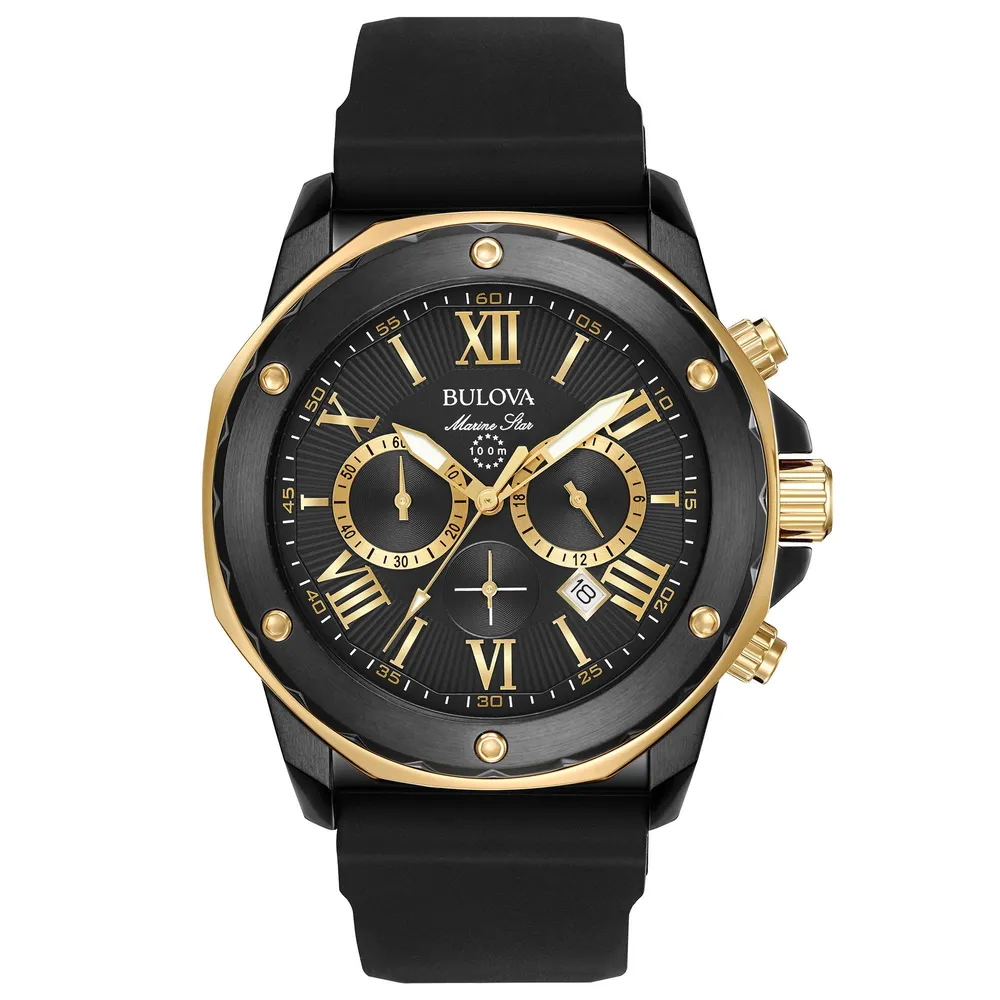 Bulova men's strap discount watch