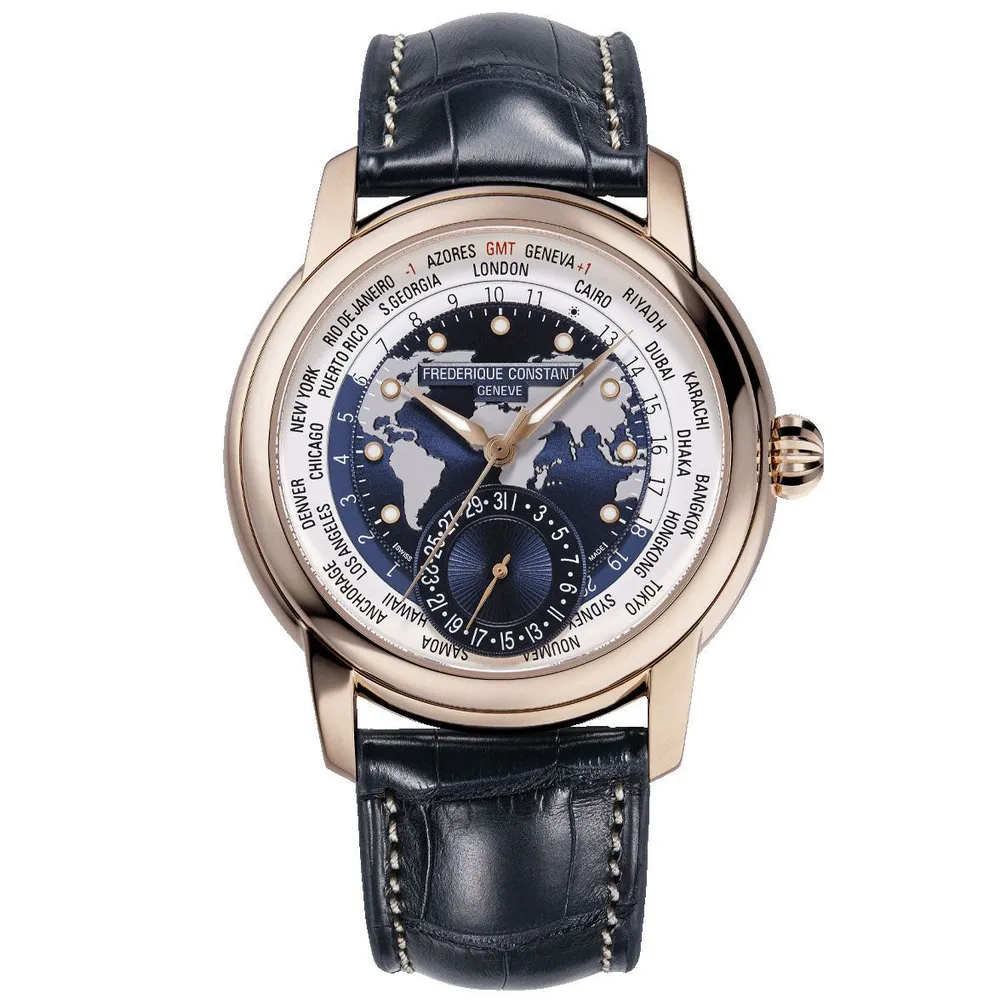 Frederique constant classic worldtimer manufacture clearance