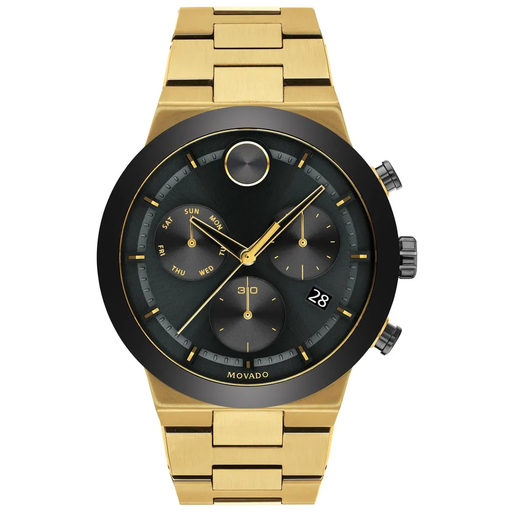 Movado discount gold chronograph