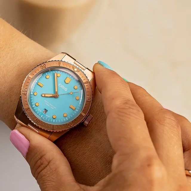 Oris Divers Sixty Five Cotton Candy Blue Recycled Perlon Strap
