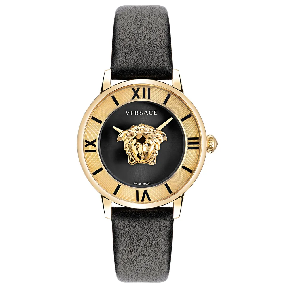 Versace leather strap top watch