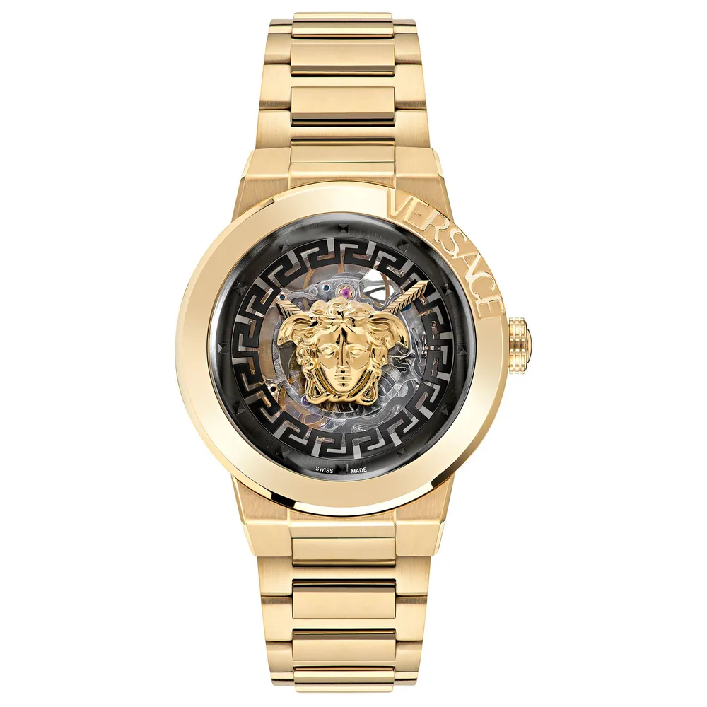Versace Medusa Infinite Skeleton Limited Edition Ion Plated Yellow