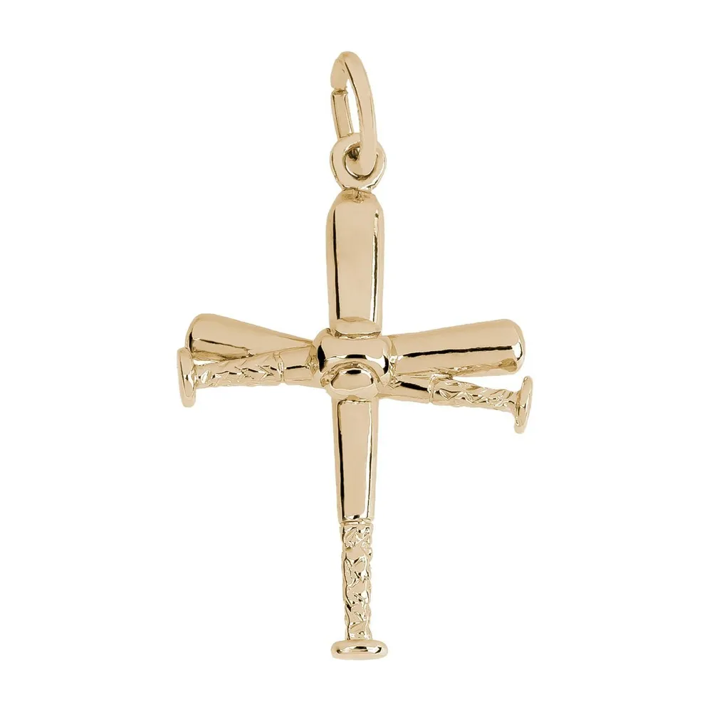 14k gold store baseball cross necklace