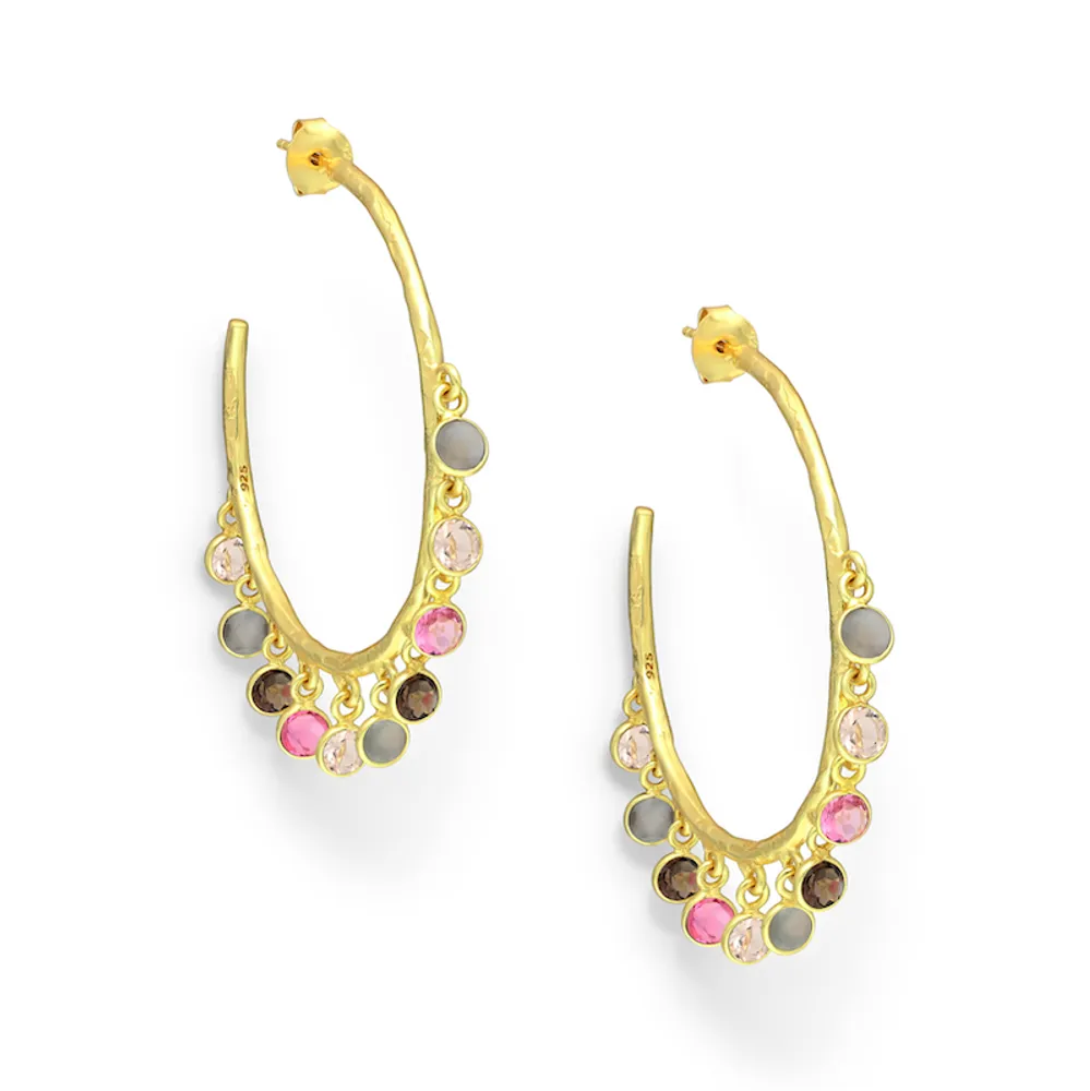 Pink and shop grey earrings