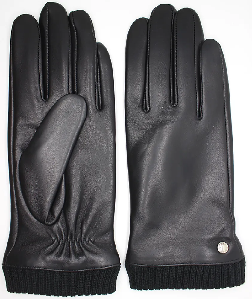 Reitmans CR Ladies Basic Leather Glove With Knit Cuff