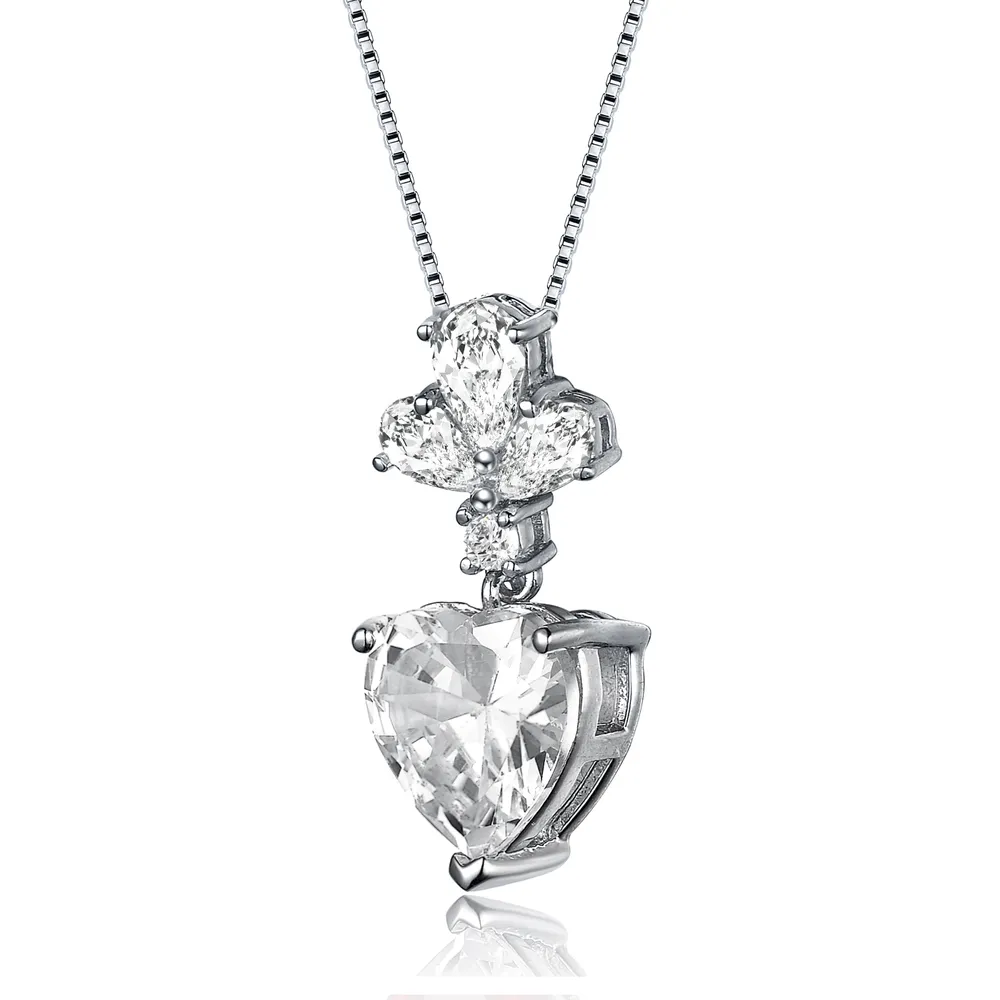 Genevive clearance silver necklace