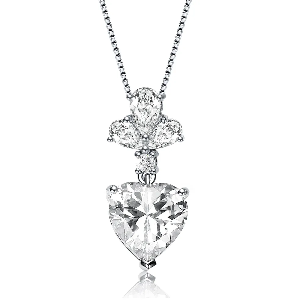 Genevive silver necklace top