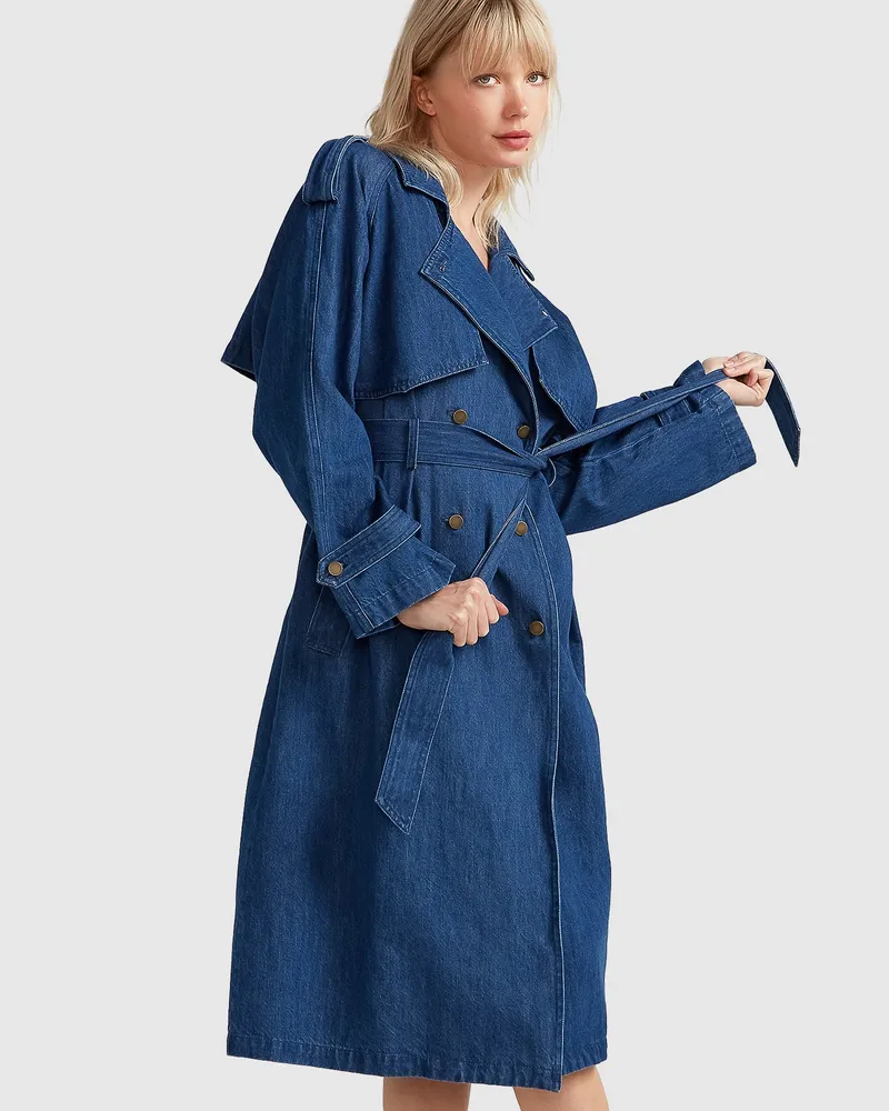 Reitmans Belle Bloom Wild Skies Denim Trench Galeries de la