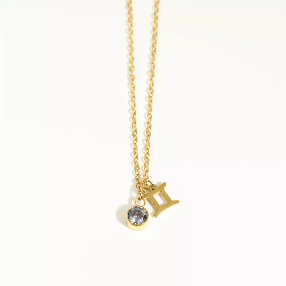 Zodiac outlet birthstone necklace