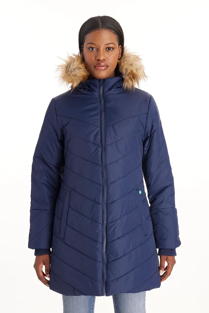 Reitmans Manteau imperm able capuche bord e de fourrure Modern