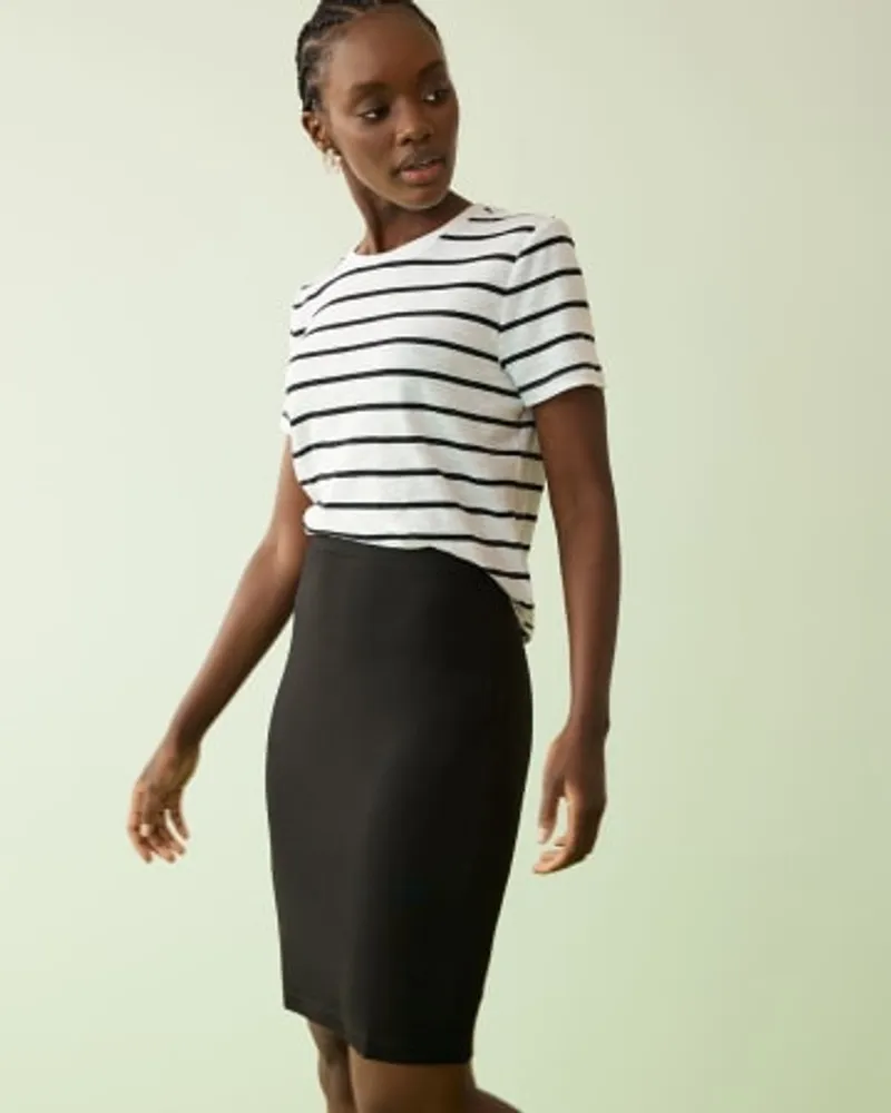 Grey jersey pencil skirt outlet
