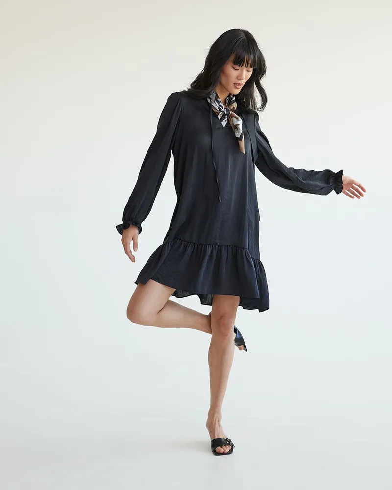 Reitmans Long Sleeve Shift Dress with Split Neckline Coquitlam