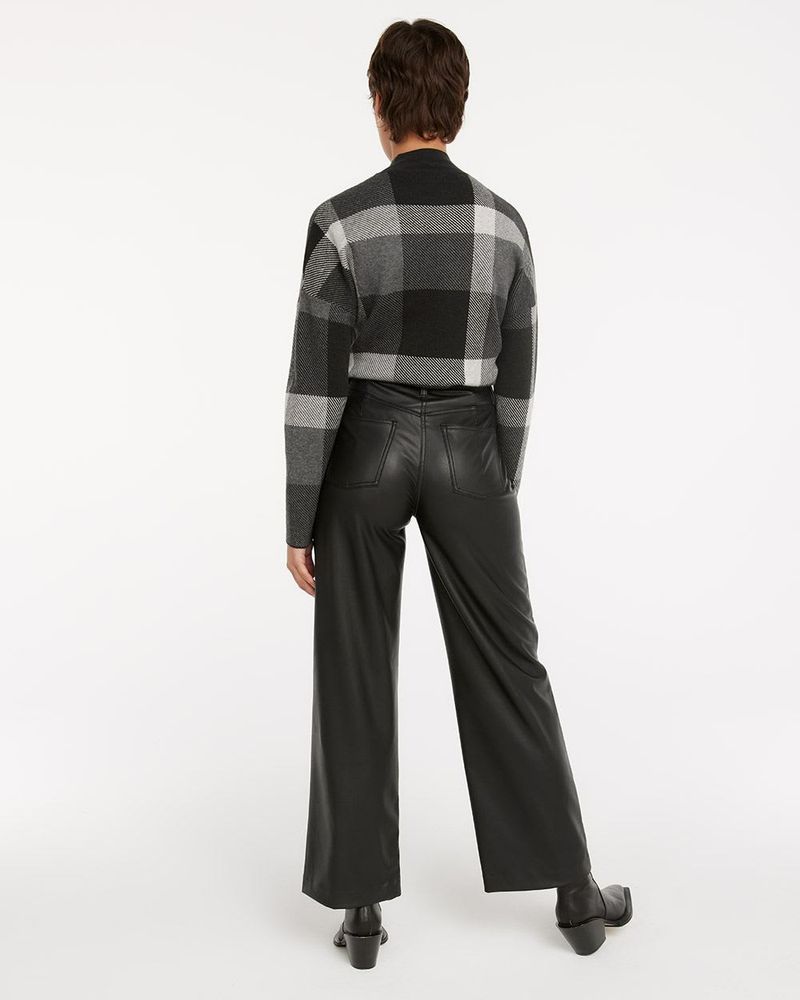 Reitmans WideLeg Super HighRise Vegan Faux Leather Pants Petite