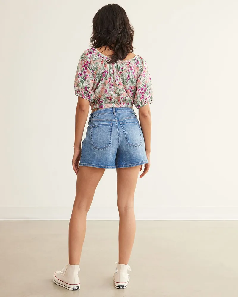 Puffy jean hot sale shorts