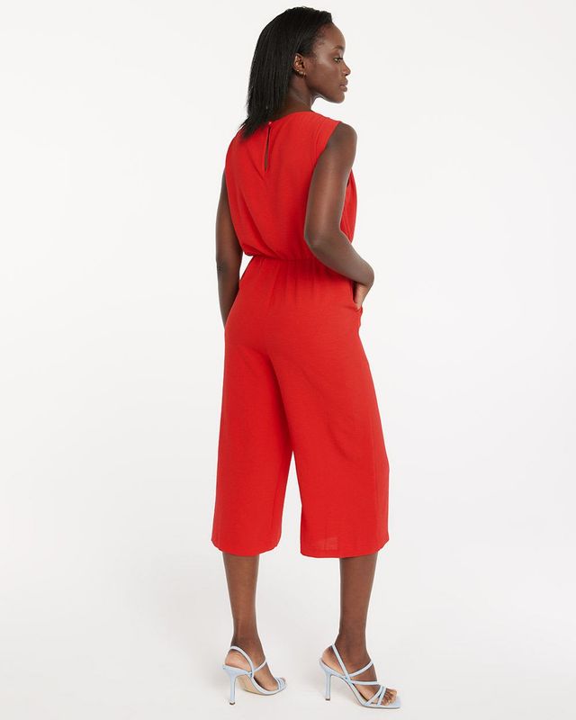 Reitmans Sleeveless Jumpsuit with Tie at Waist Connected Apparel