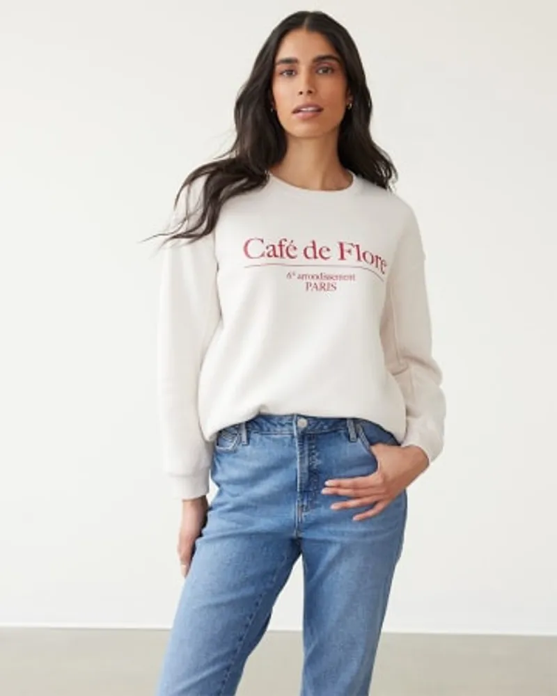 Fitted crew new arrivals neck sweatshirt