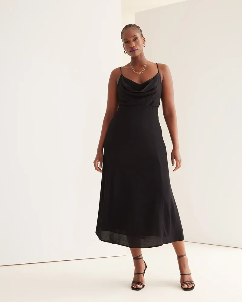 Reitmans Sleeveless Maxi Dress with Draped Neckline Bayshore