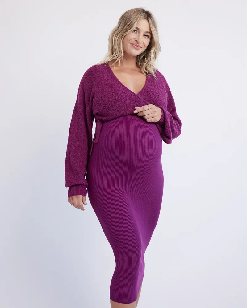 Reitmans Robe Moulante C tel e et Cardigan Thyme Maternit