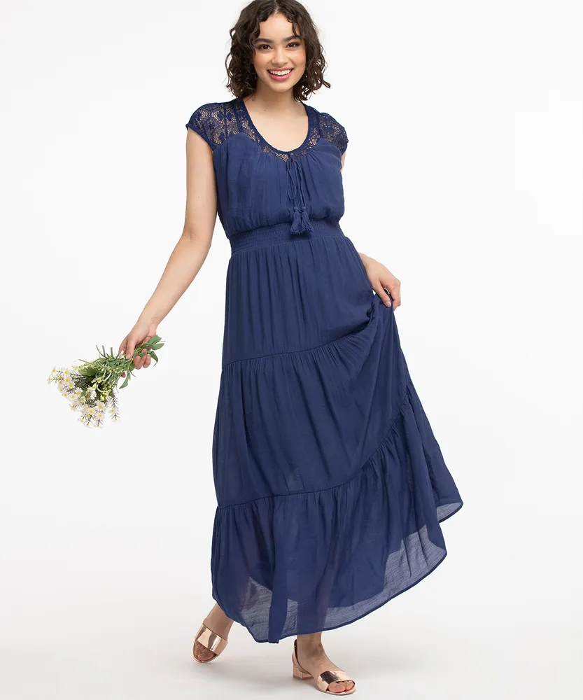 Lace yoke dress store