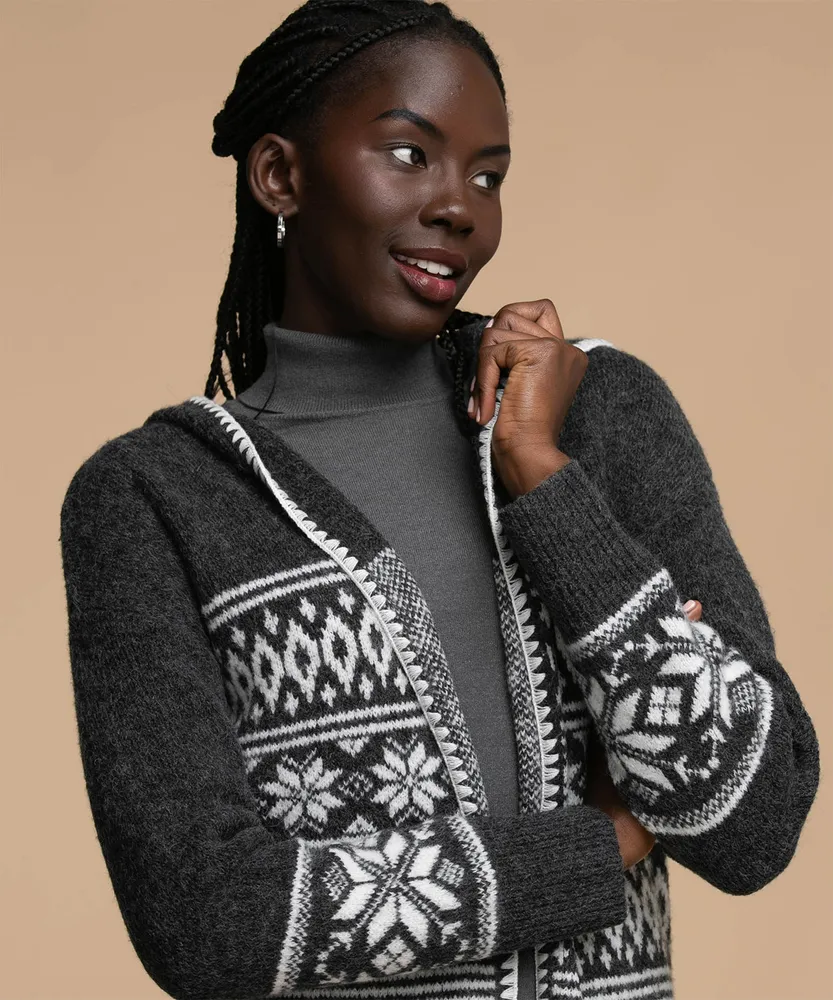 Duster cardigan with hood top