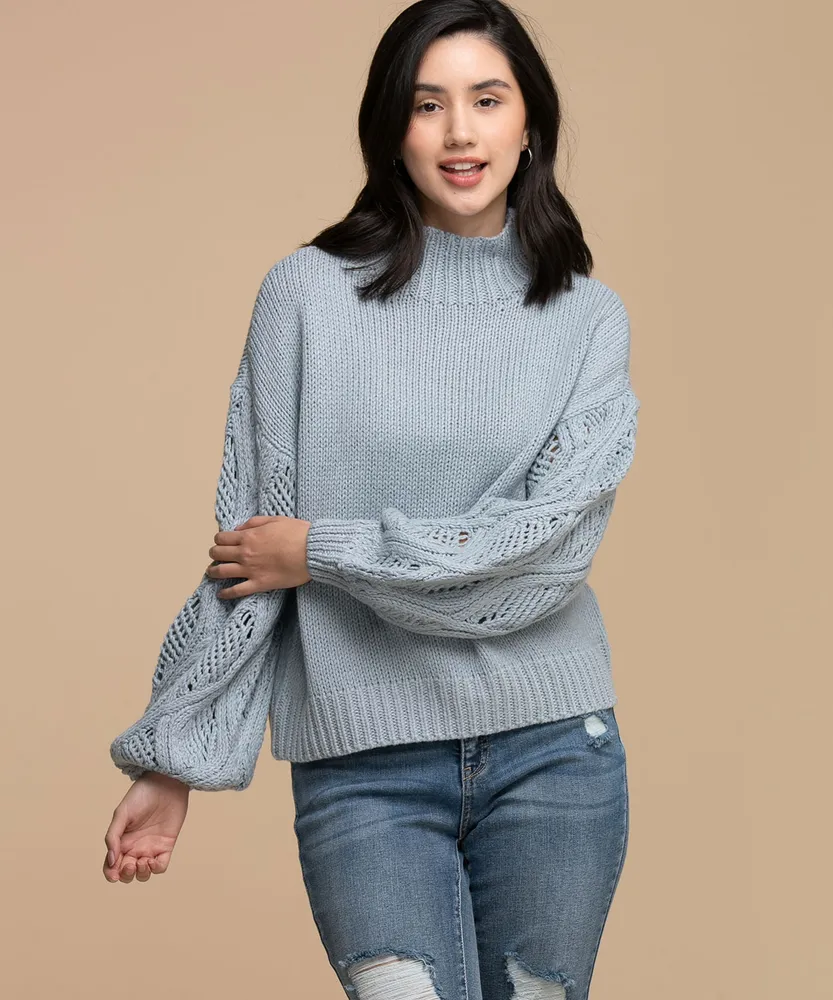 Cozy mock neck sweater top