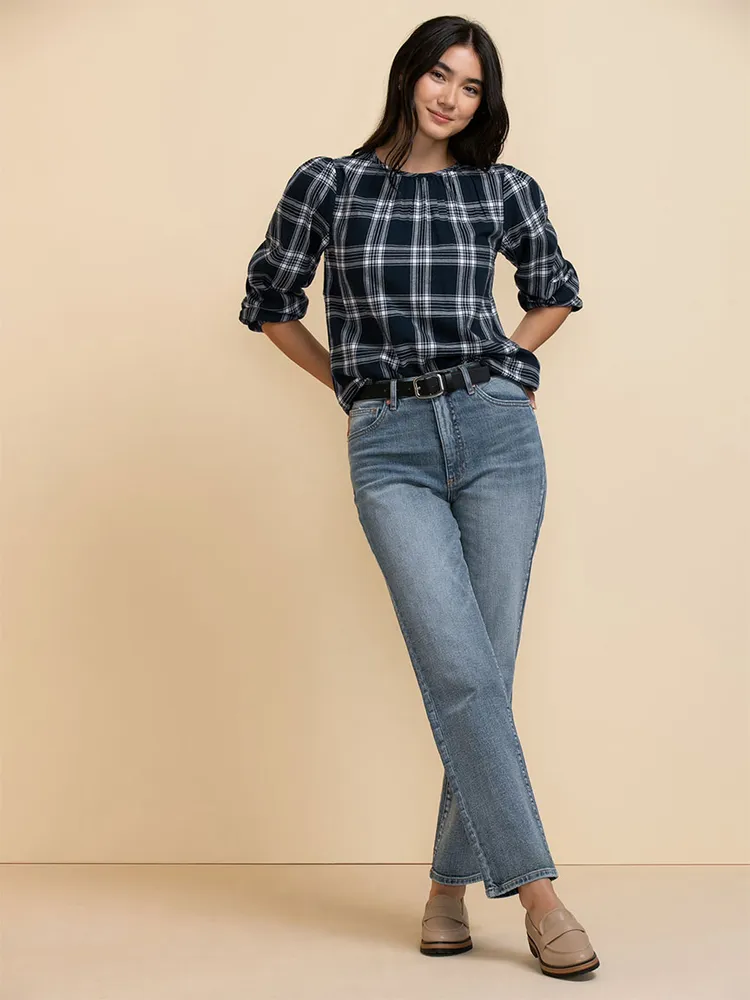 Plaid mom cheap jeans