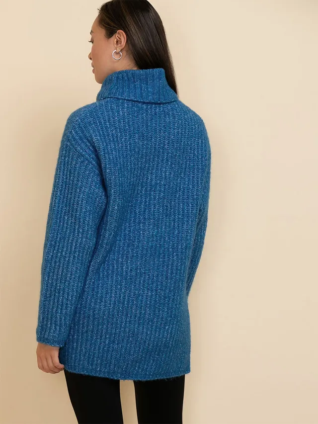 RICKI S Wool Blend Mock Neck Tunic Sweater Willowbrook Shopping