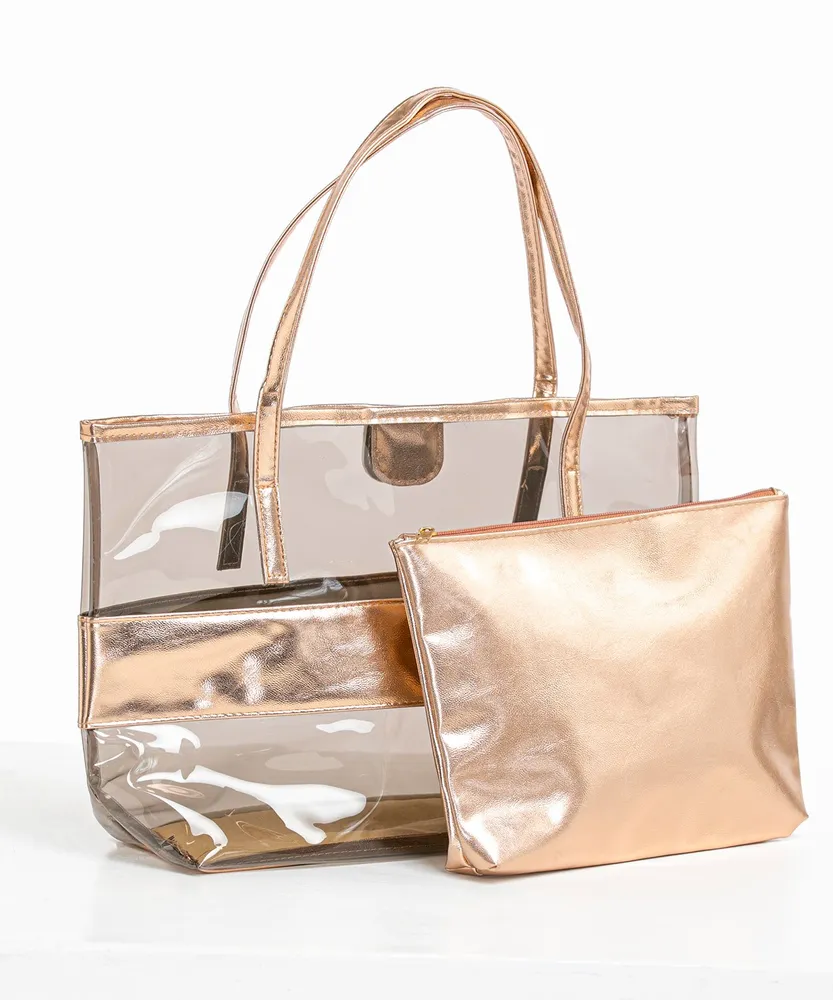 Rose gold discount clear bag