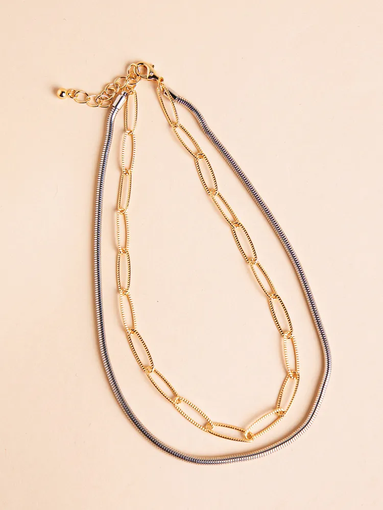 RICKI S Paperclip Necklace with Rope Chain Willowbrook Shopping