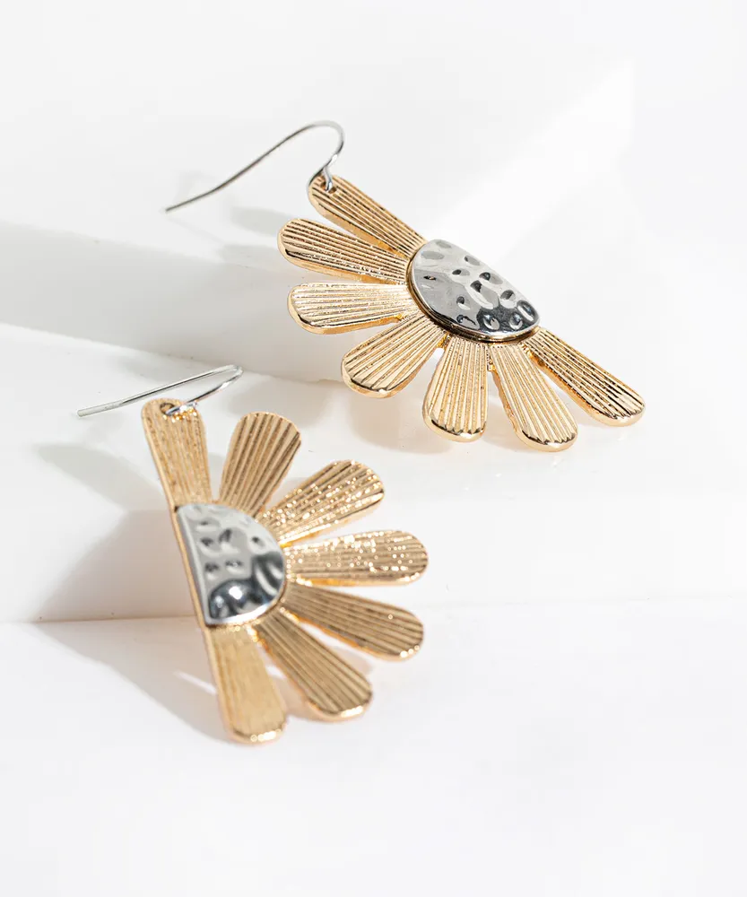 Half flower earrings online