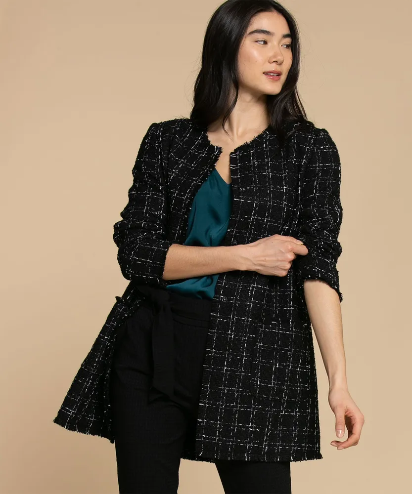 Boucle long clearance jacket
