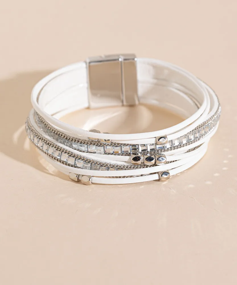 Paparazzi white shop wrap bracelet