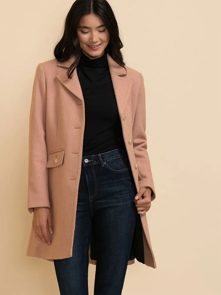 RICKI S Camilla Wool Blend Straight Coat Willowbrook Shopping Centre