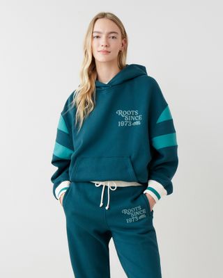 roots hoodie green