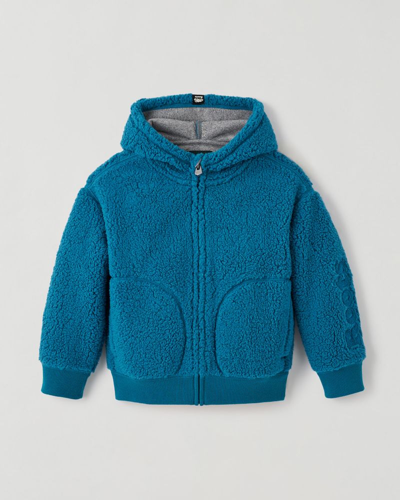 Roots Toddler Sherpa Relaxed Zip Hoodie in Ocean Depths Shop Midtown