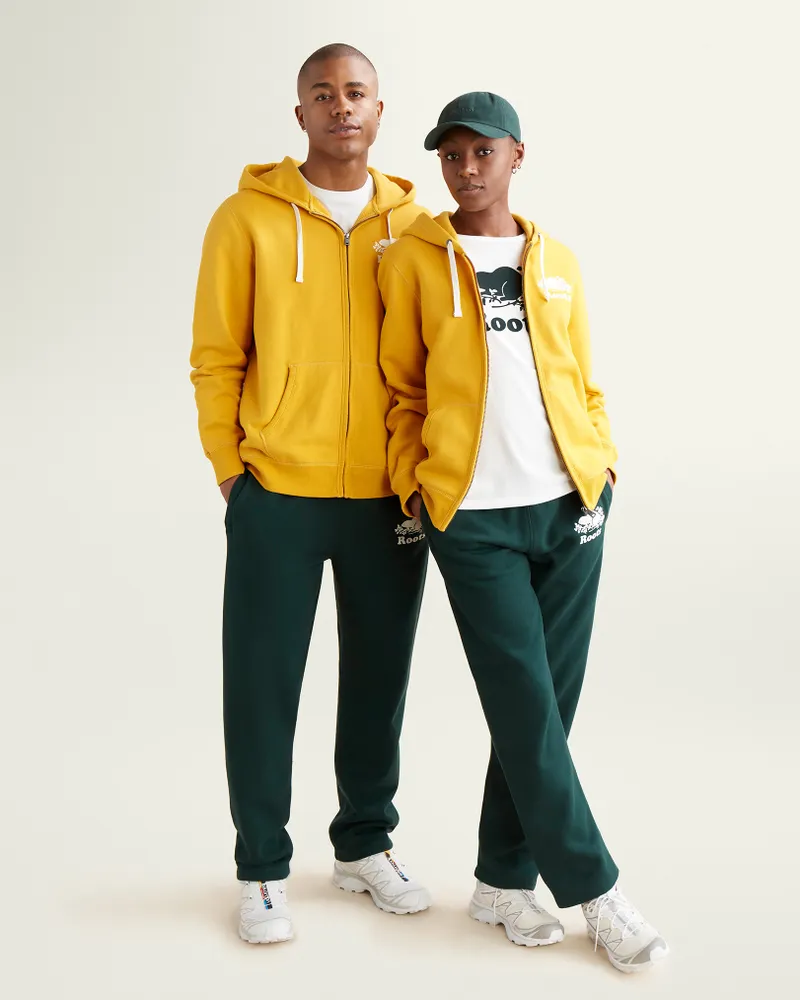 Roots Organic Original Full Zip Hoodie Gender Free in Mango